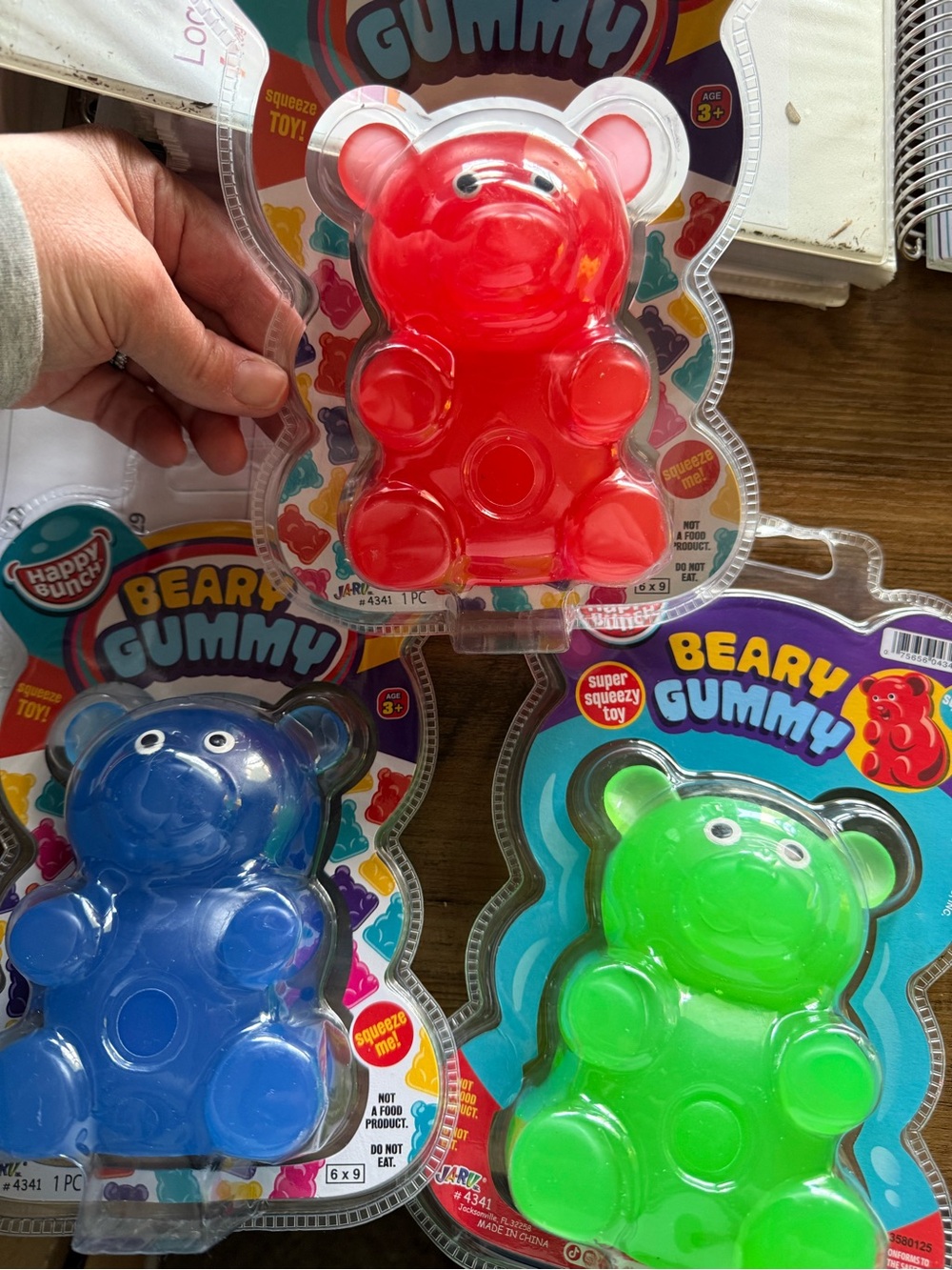 Viral- Squishy Gummy Squeezy Toy - Red, Blue, Green- 1 piece